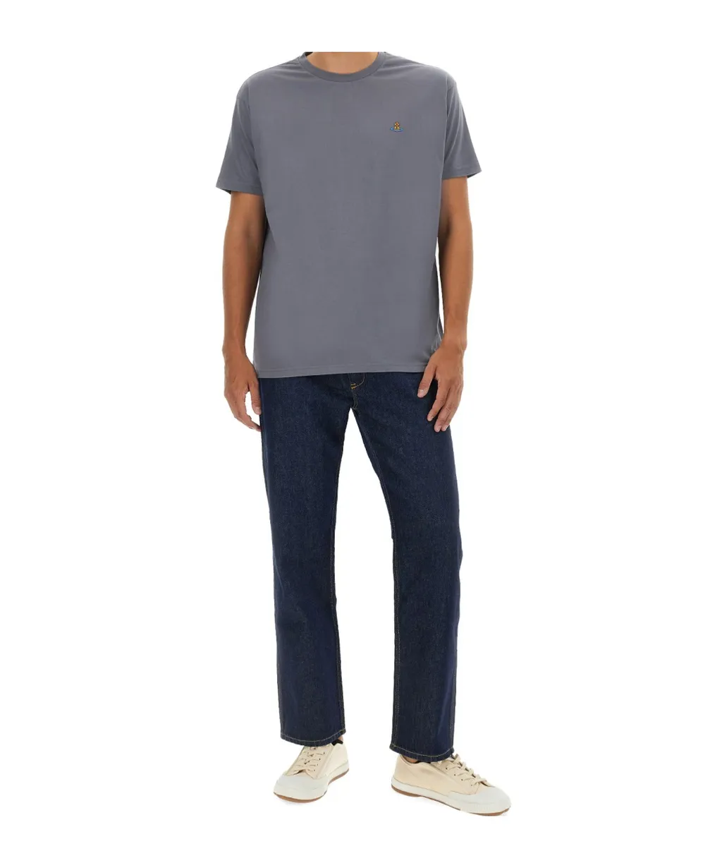 Vivienne Westwood Logo Embroidered Crewneck T-Shirt