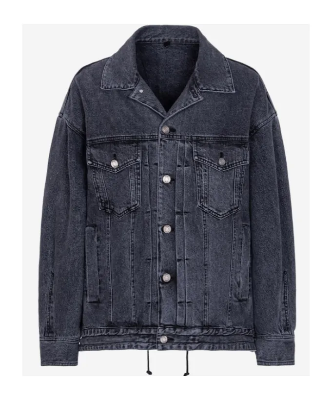 Long-Sleeved Denim Coat