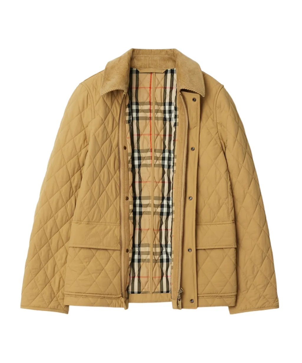 Burberry Logo Patch Quilted Puffer Jacket