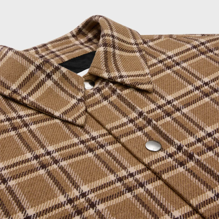Overshirt In Checked Wool
