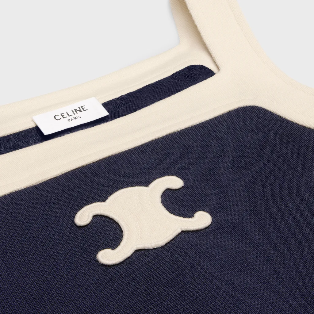 Mini Triomphe Dress In Wool Jersey