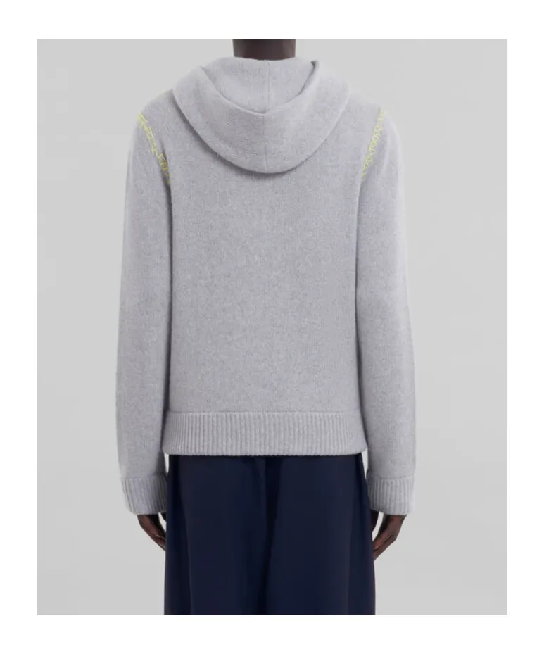 Marni Logo Embroidered Zipped Cardigan