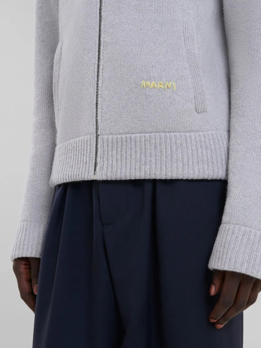 Marni Logo Embroidered Zipped Cardigan
