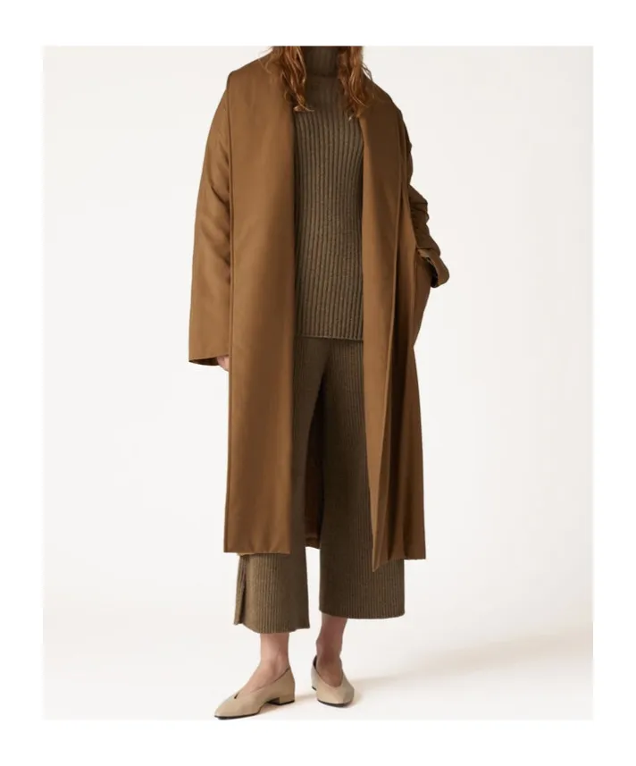 Loro Piana Dwight Long-Sleeved Belted Coat