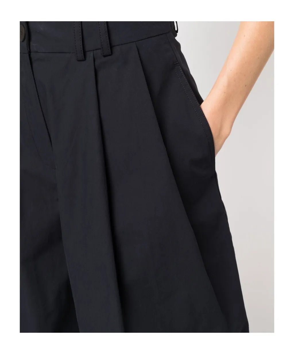 High-Waisted Cotton Shorts
