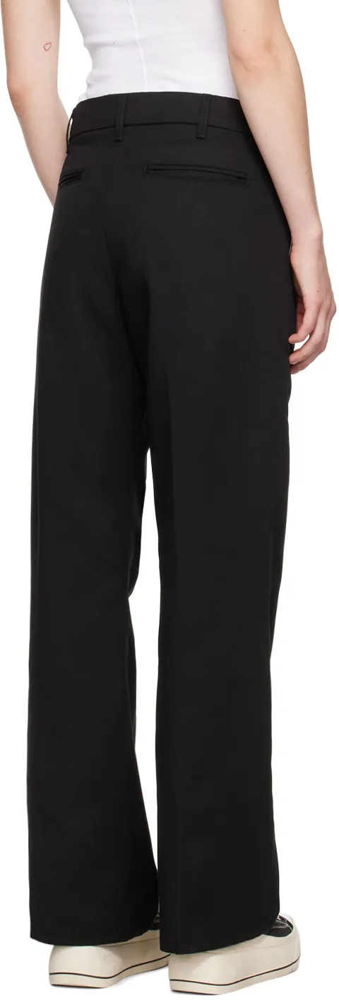 Wide Leg Low-Rise Trousers