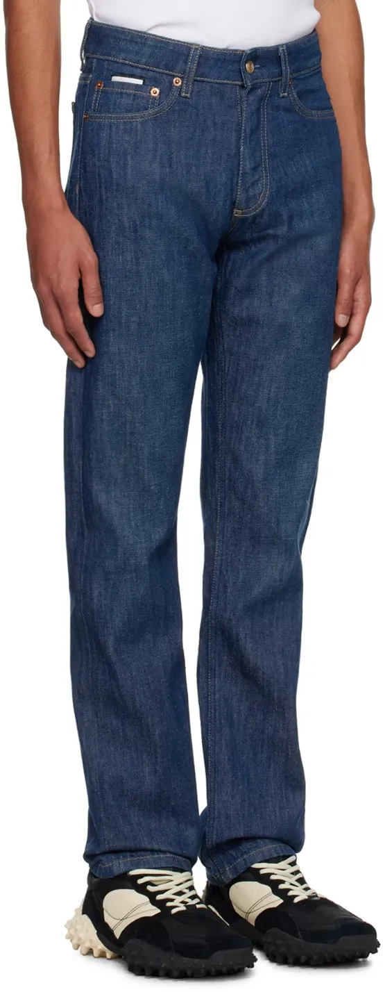 Denim Trousers With Belt Loops