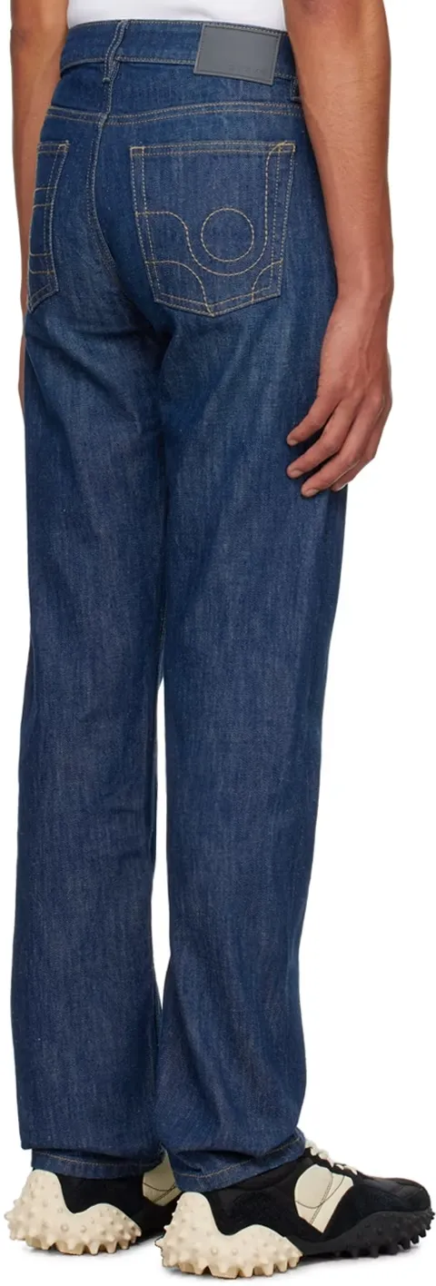 Denim Trousers With Belt Loops
