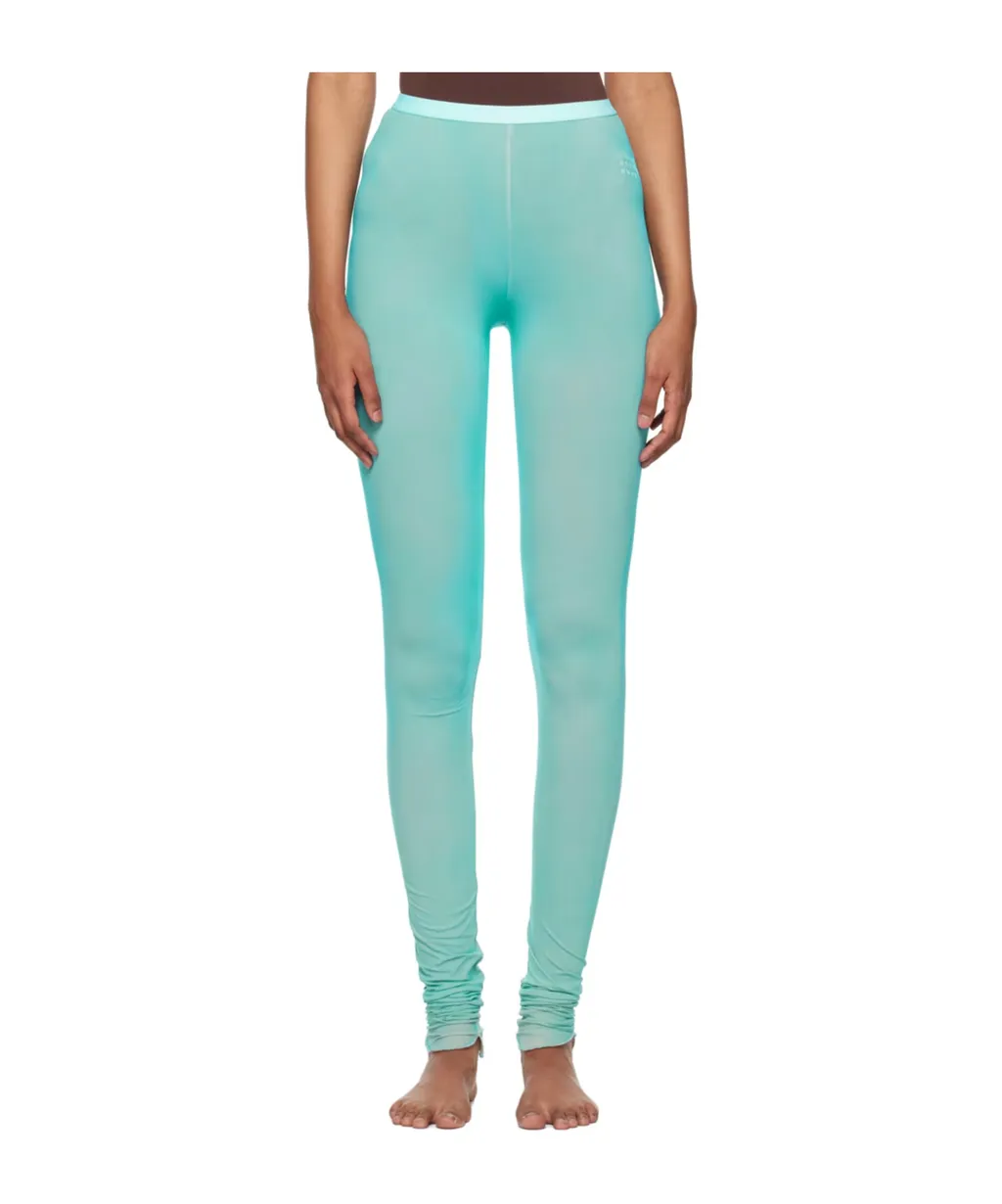 Semi-Transparent Stretch Knit Leggings