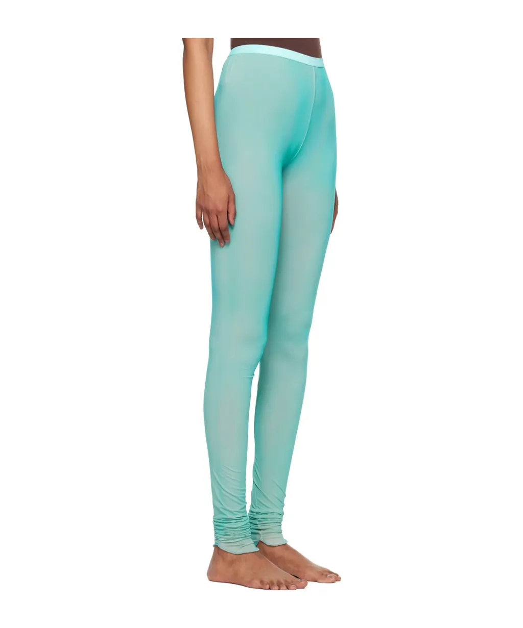 Semi-Transparent Stretch Knit Leggings