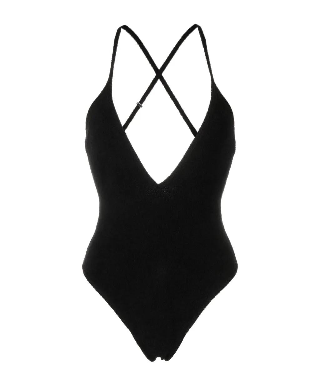 The Attico Crossover Strap One-Piece Swimsuit