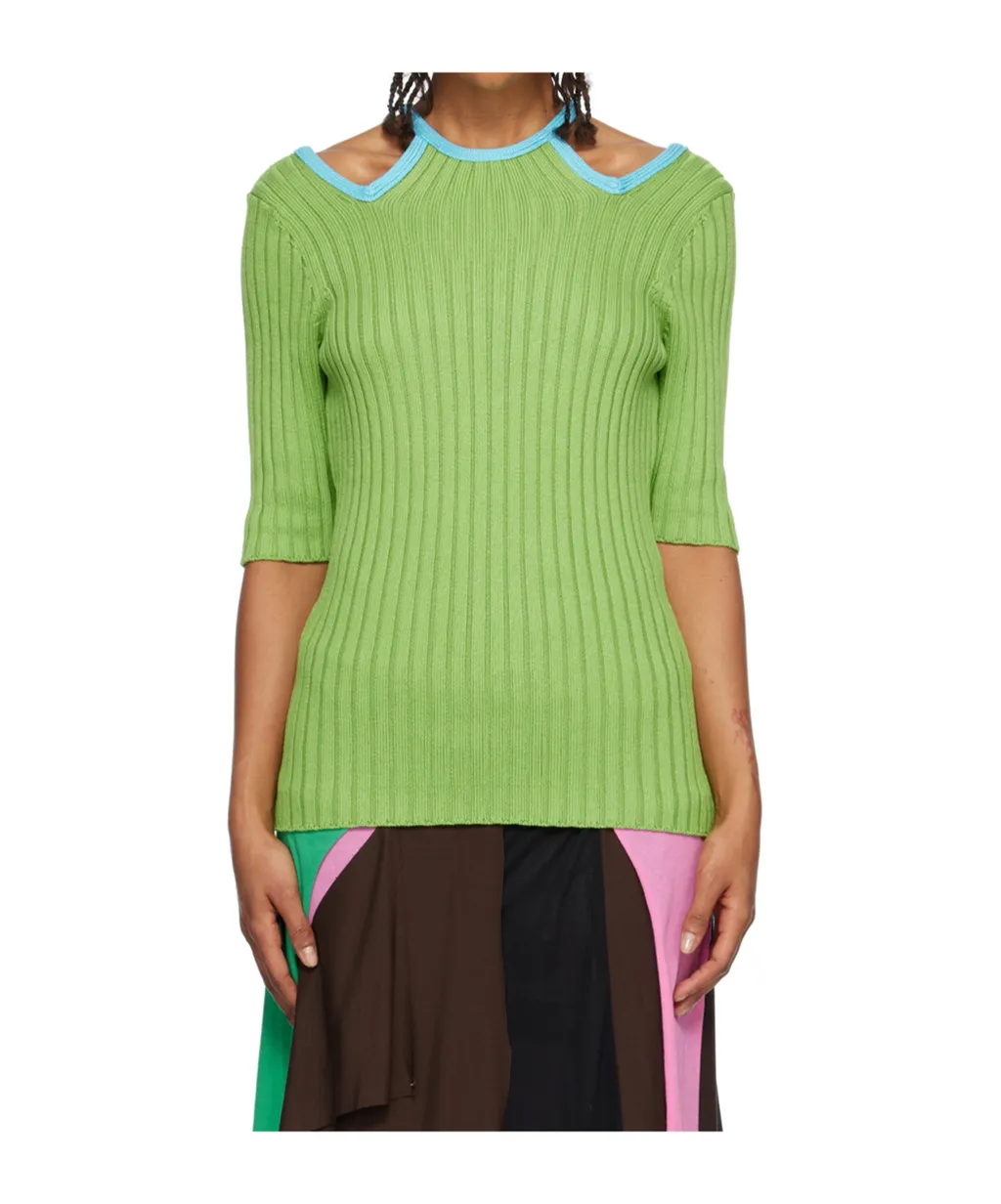 Shoulder Cutout Sweater