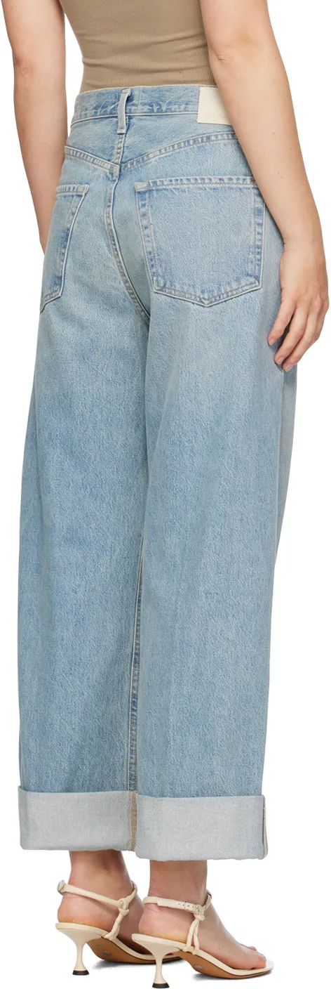 Denim Trousers With Belt Loops