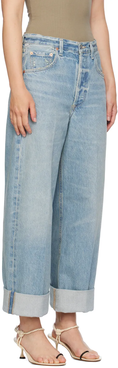 Denim Trousers With Belt Loops
