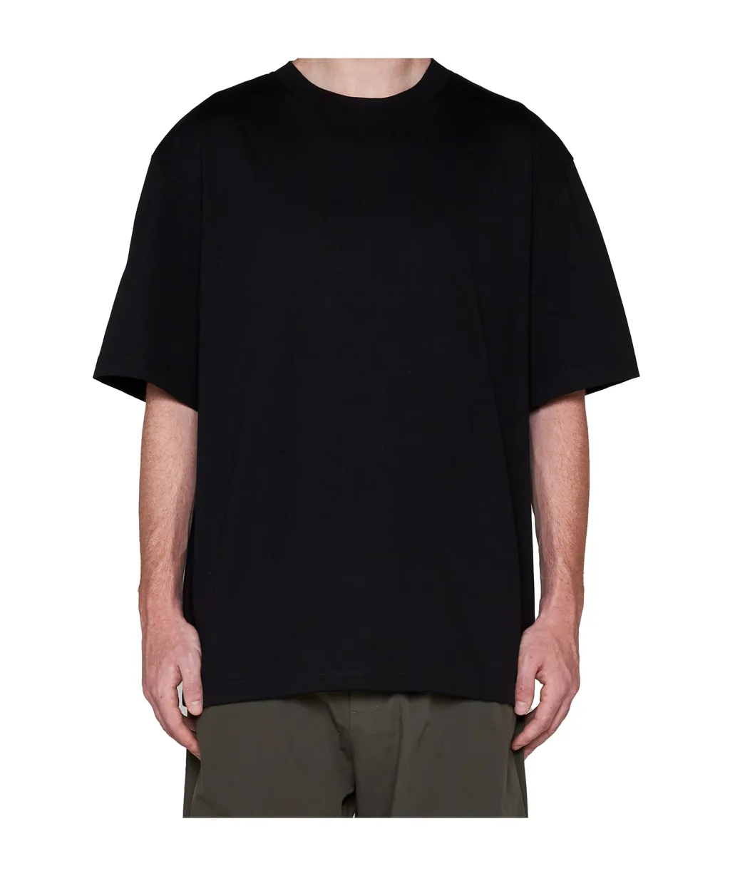 Studio Nicholson Lay Logo Detailed Crewneck T-Shirt