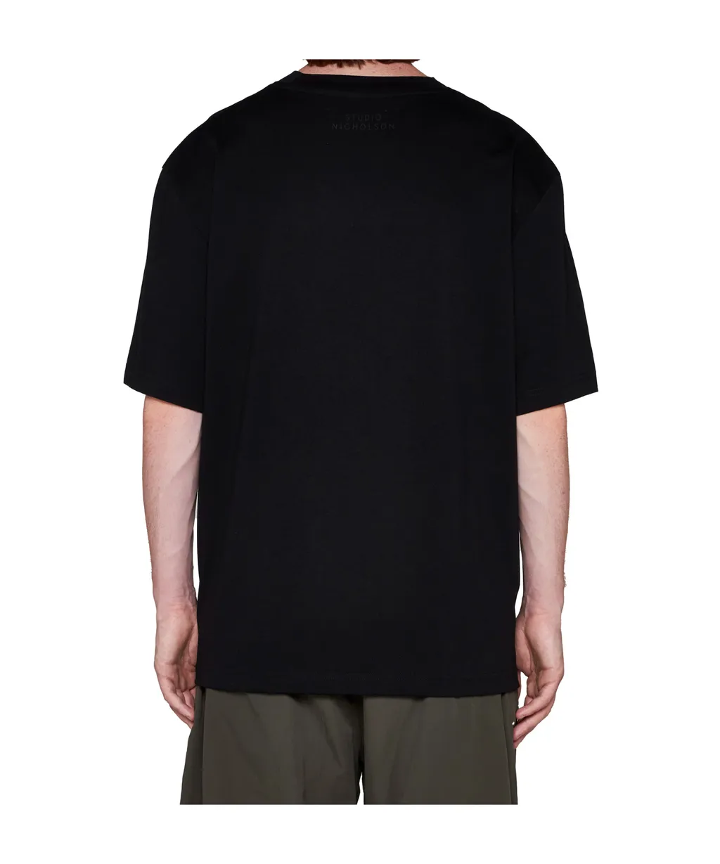 Studio Nicholson Lay Logo Detailed Crewneck T-Shirt