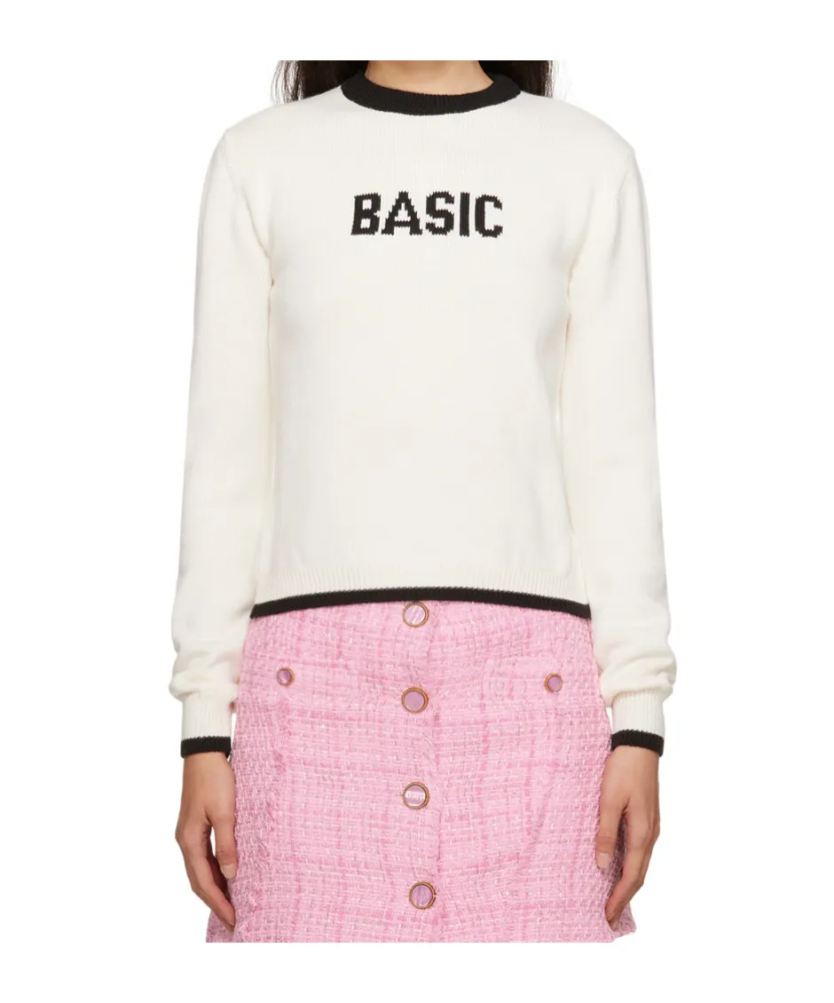 Basic Patterned-Jacquard Jumper
