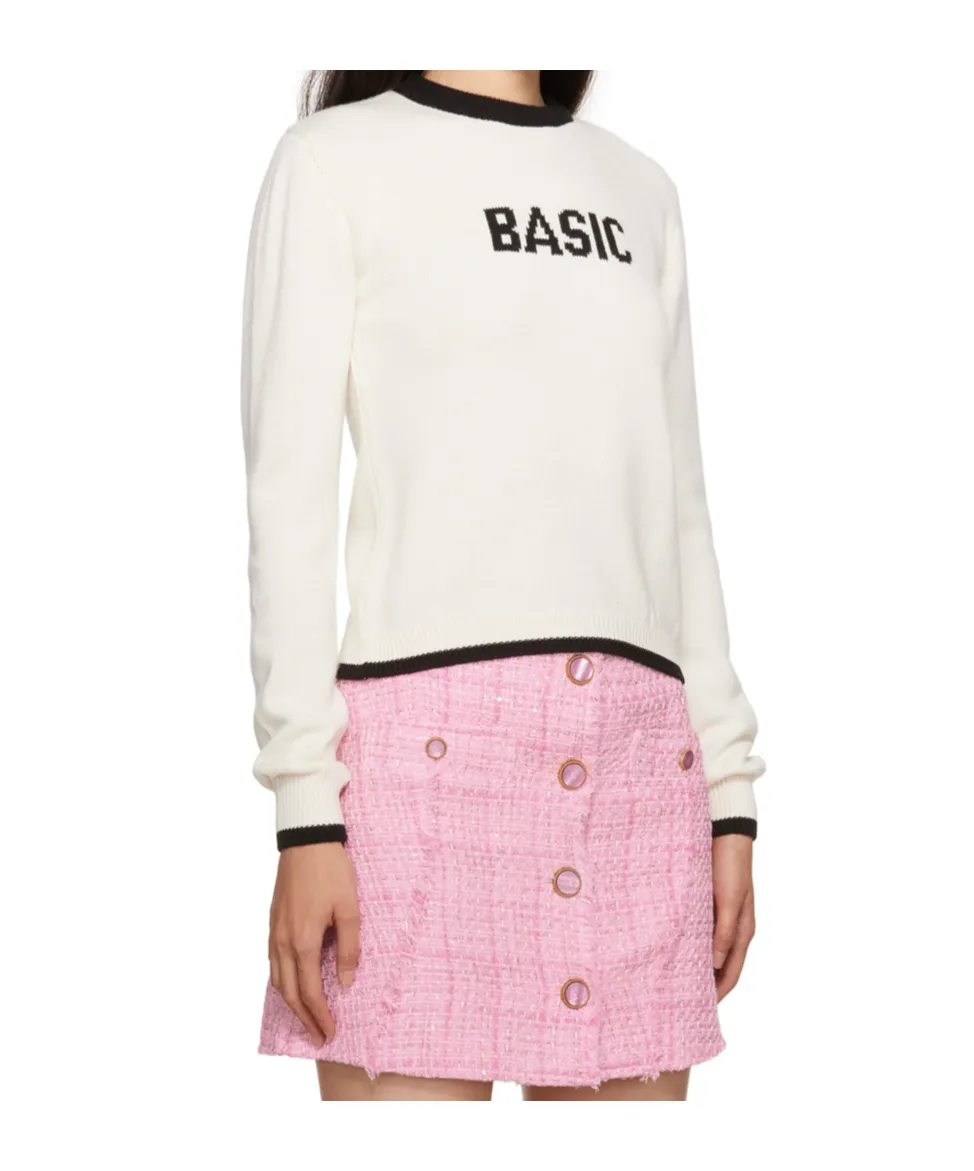 Basic Patterned-Jacquard Jumper
