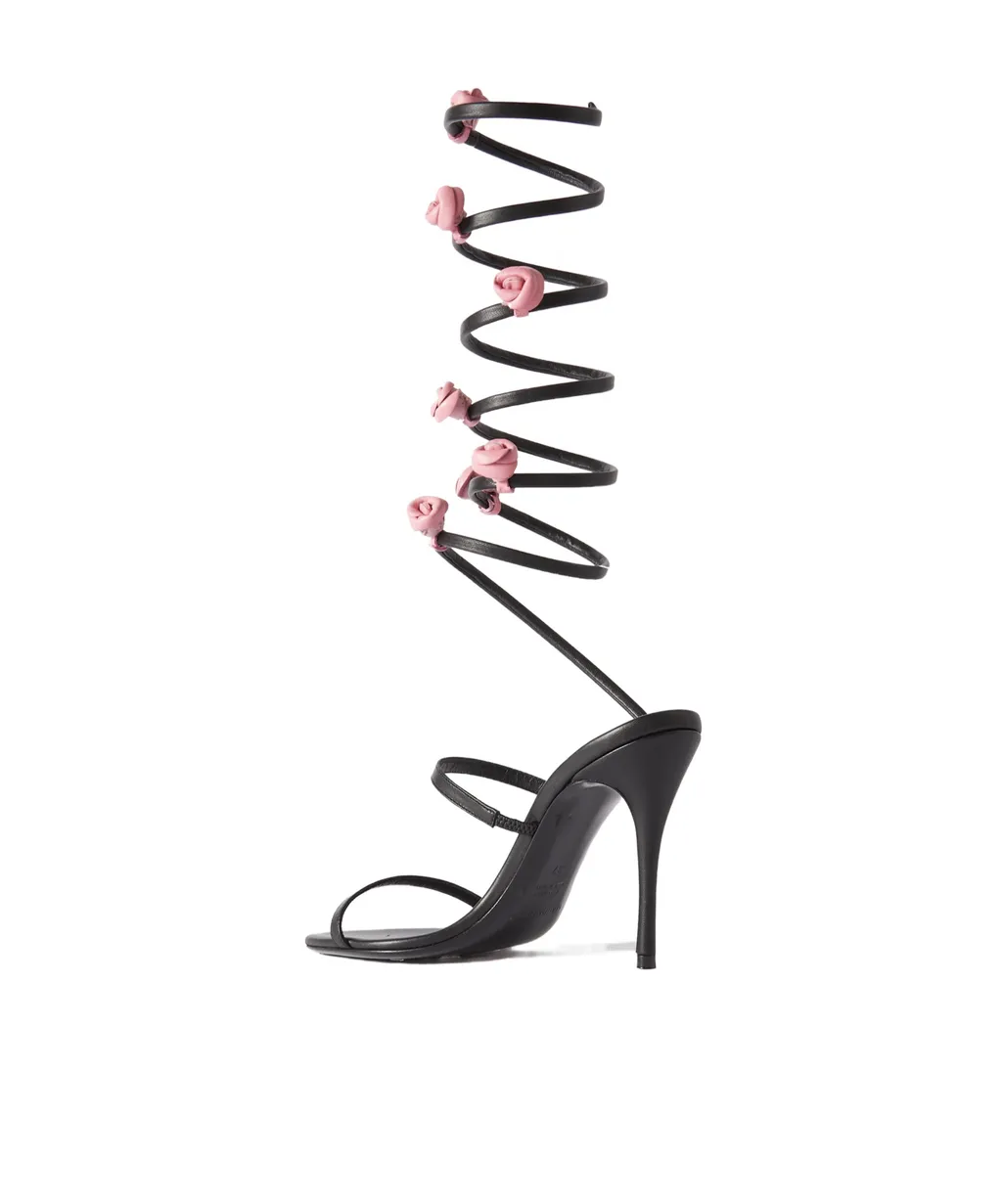 Long Spira Open-Toed Heels Sandals