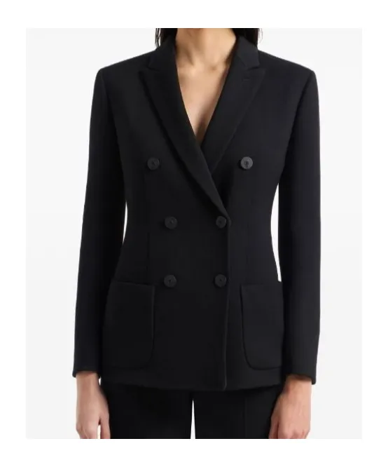 Giorgio Armani Double-Breasted Stretch Blazer