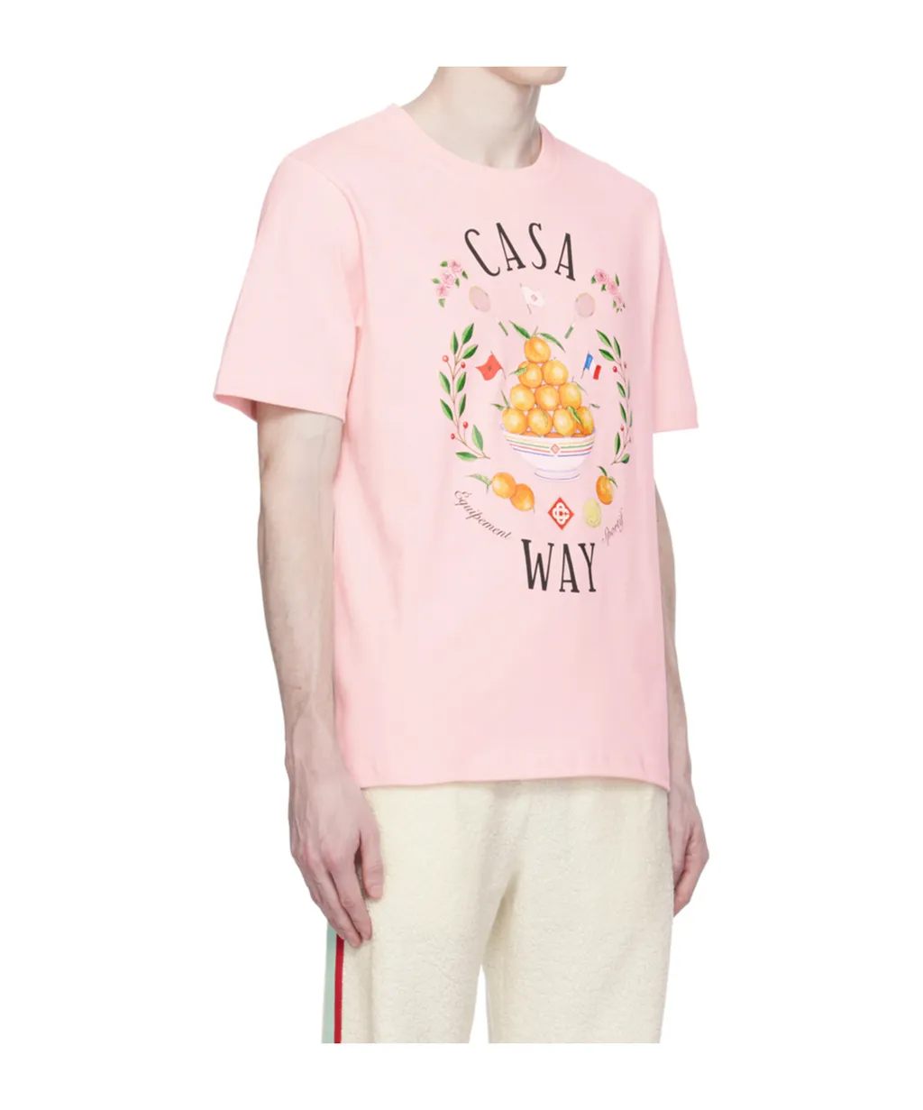 Round Collar Printed T-Shirt