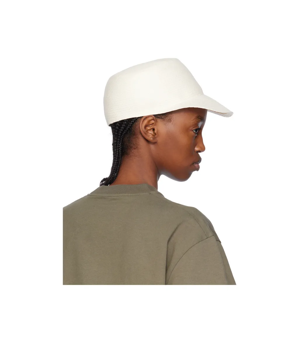 White Paper Herringbone Twill Cap