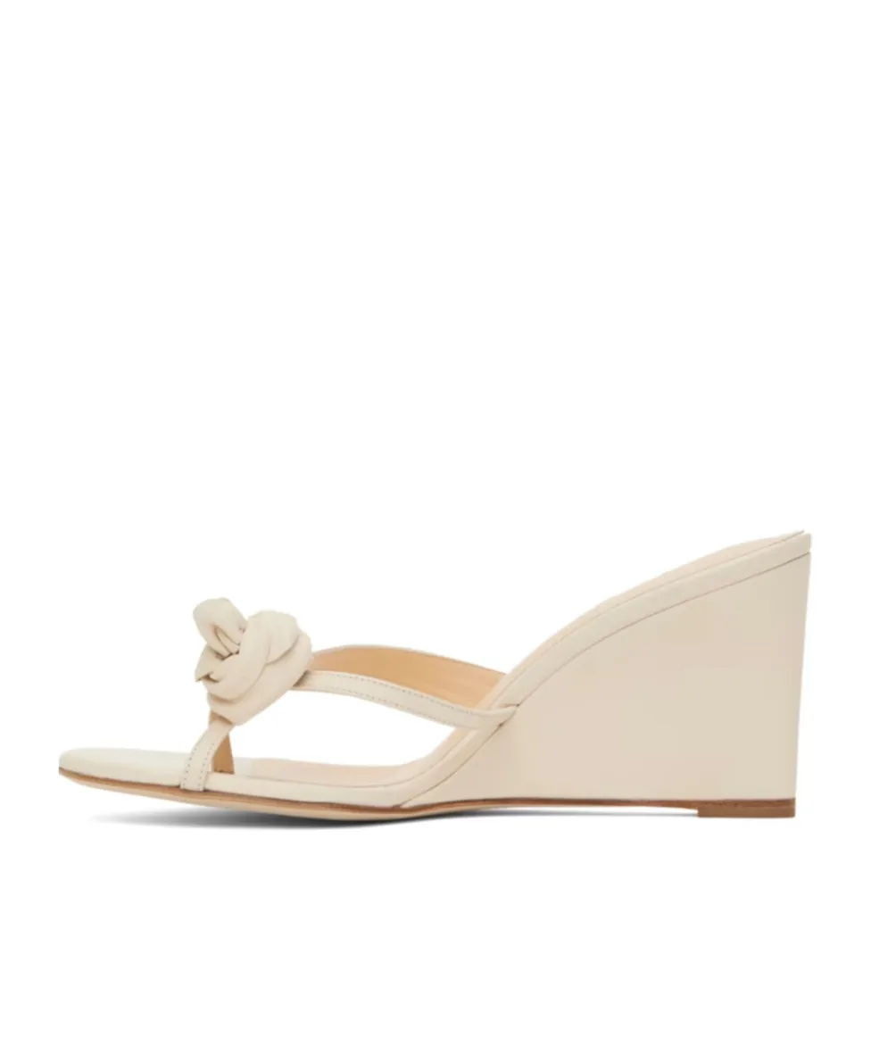 Wedge Flower Floral Applique High-Heeled Sandals