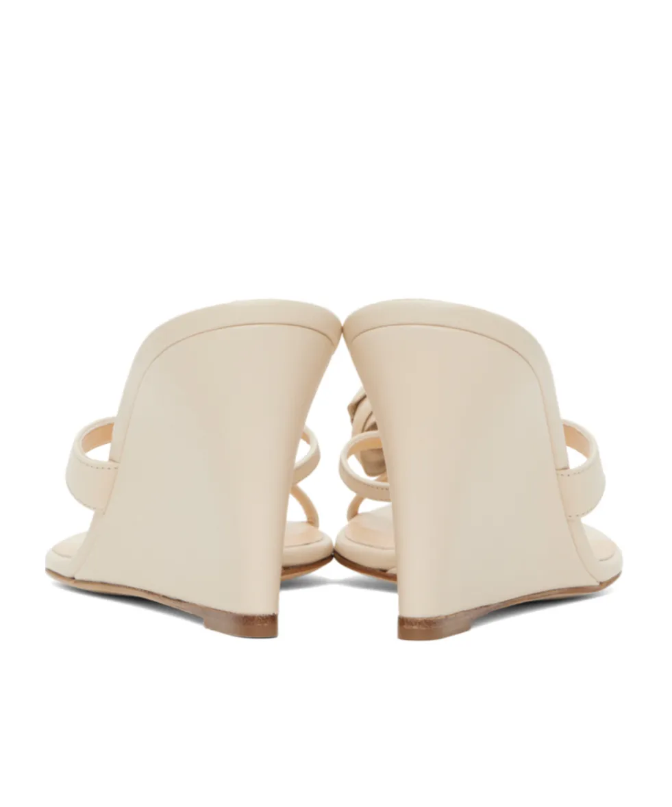Wedge Flower Floral Applique High-Heeled Sandals