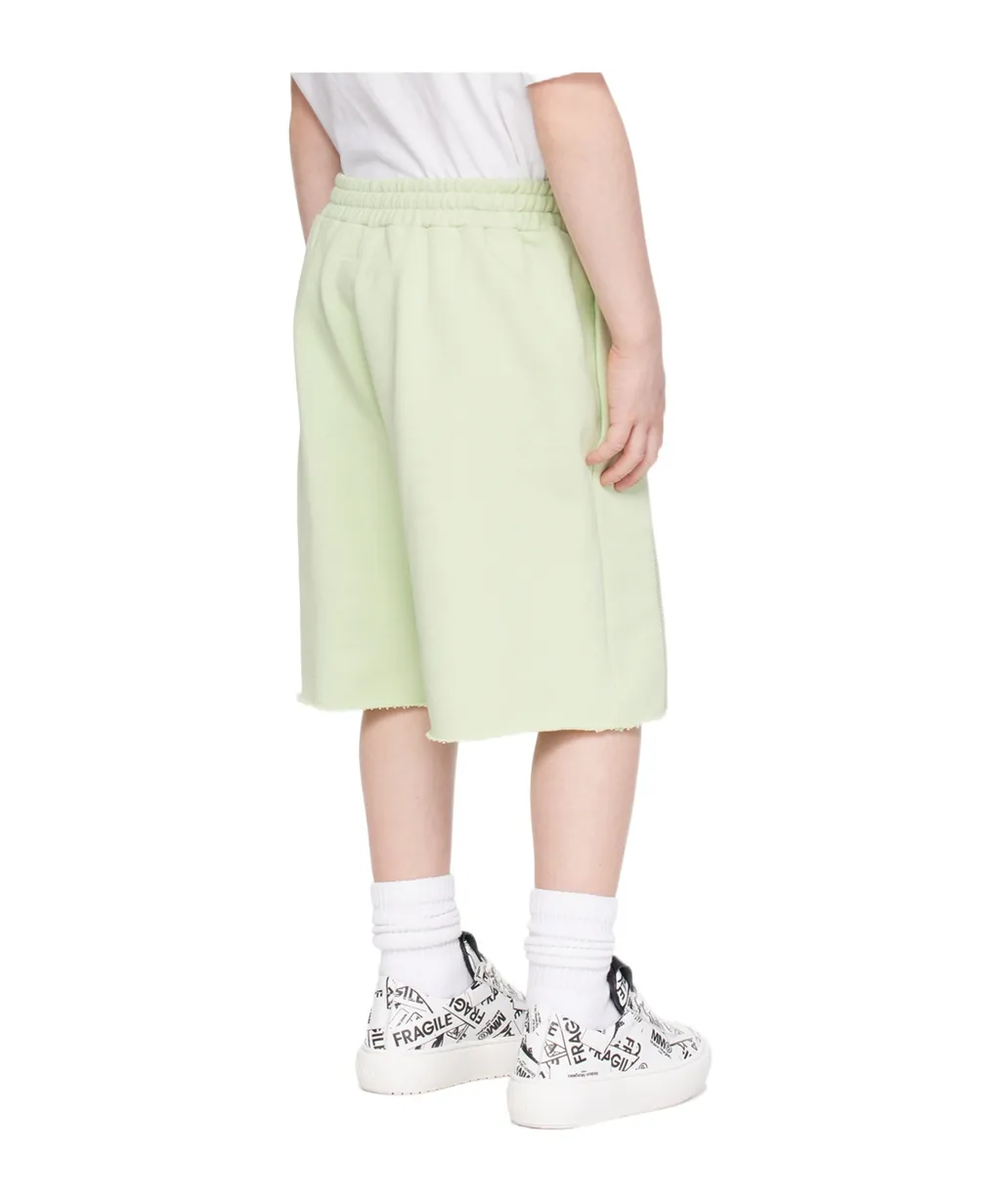 Kids Green Printed Shorts