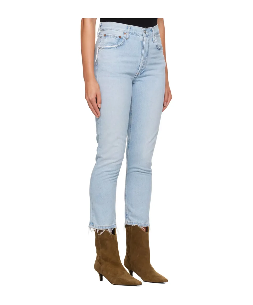 High Waist Denim Trousers