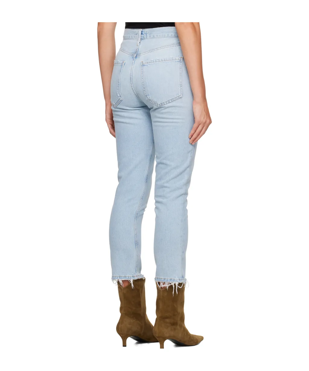 High Waist Denim Trousers