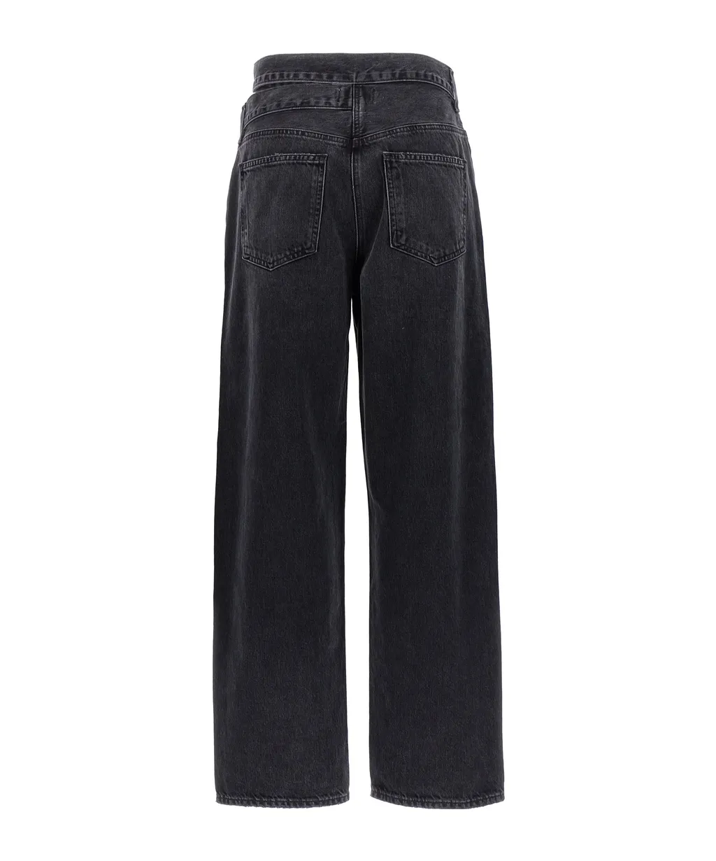 High Waist Denim Trousers