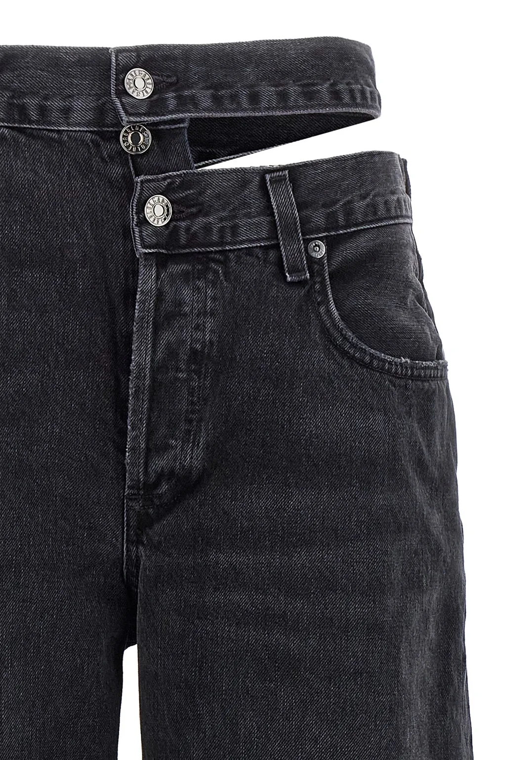High Waist Denim Trousers