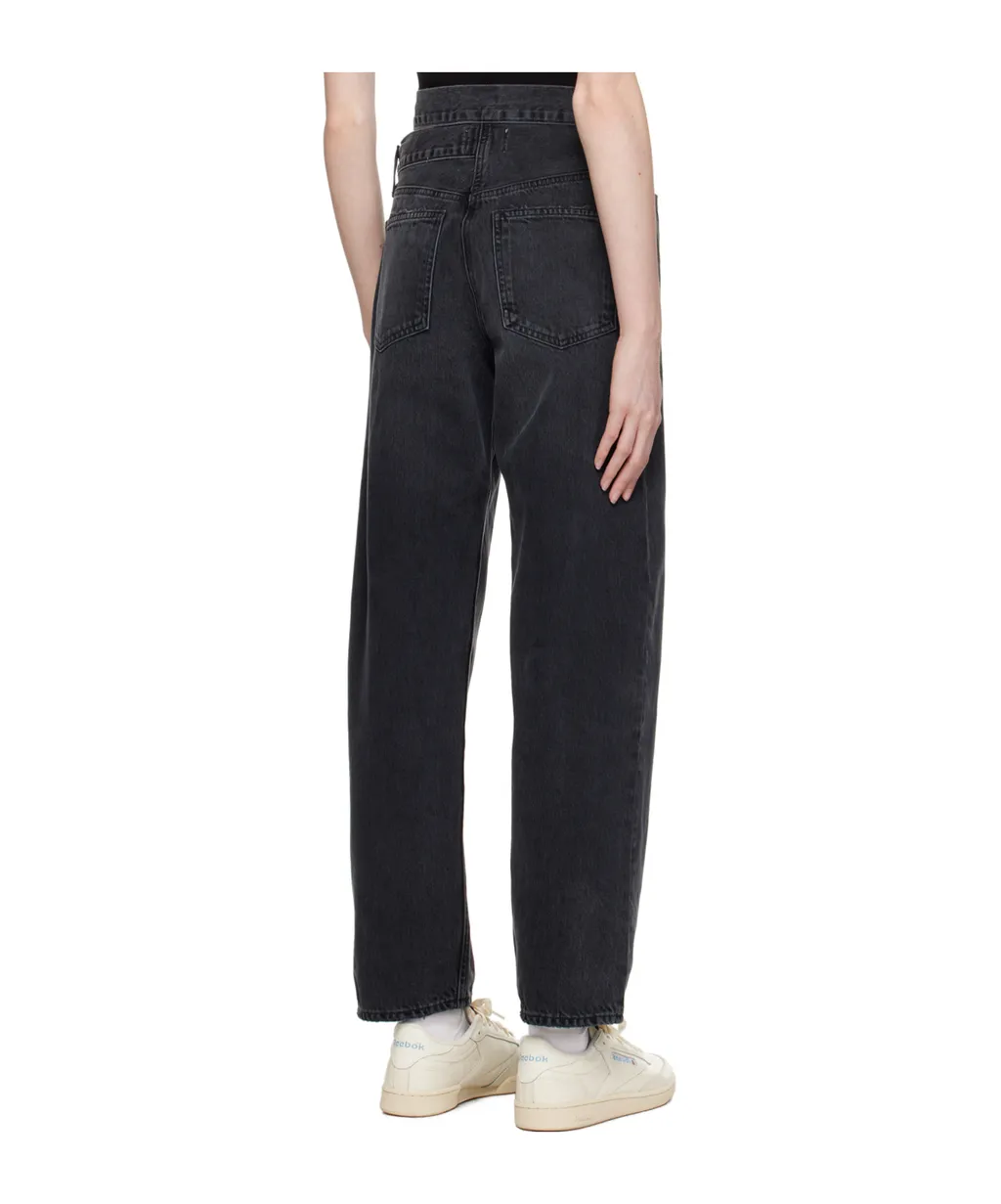High Waist Denim Trousers