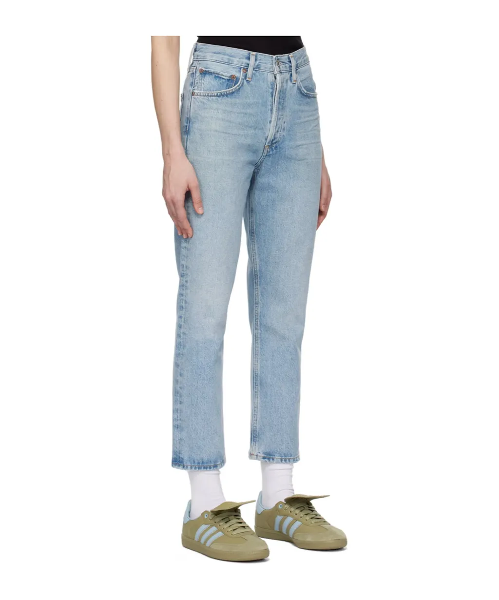 High Waist Denim Trousers