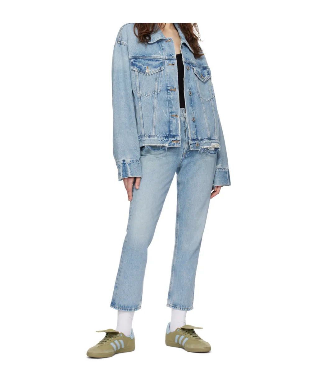 High Waist Denim Trousers