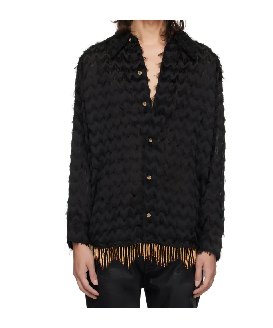 Bird Shaggy Button-Up Shirt