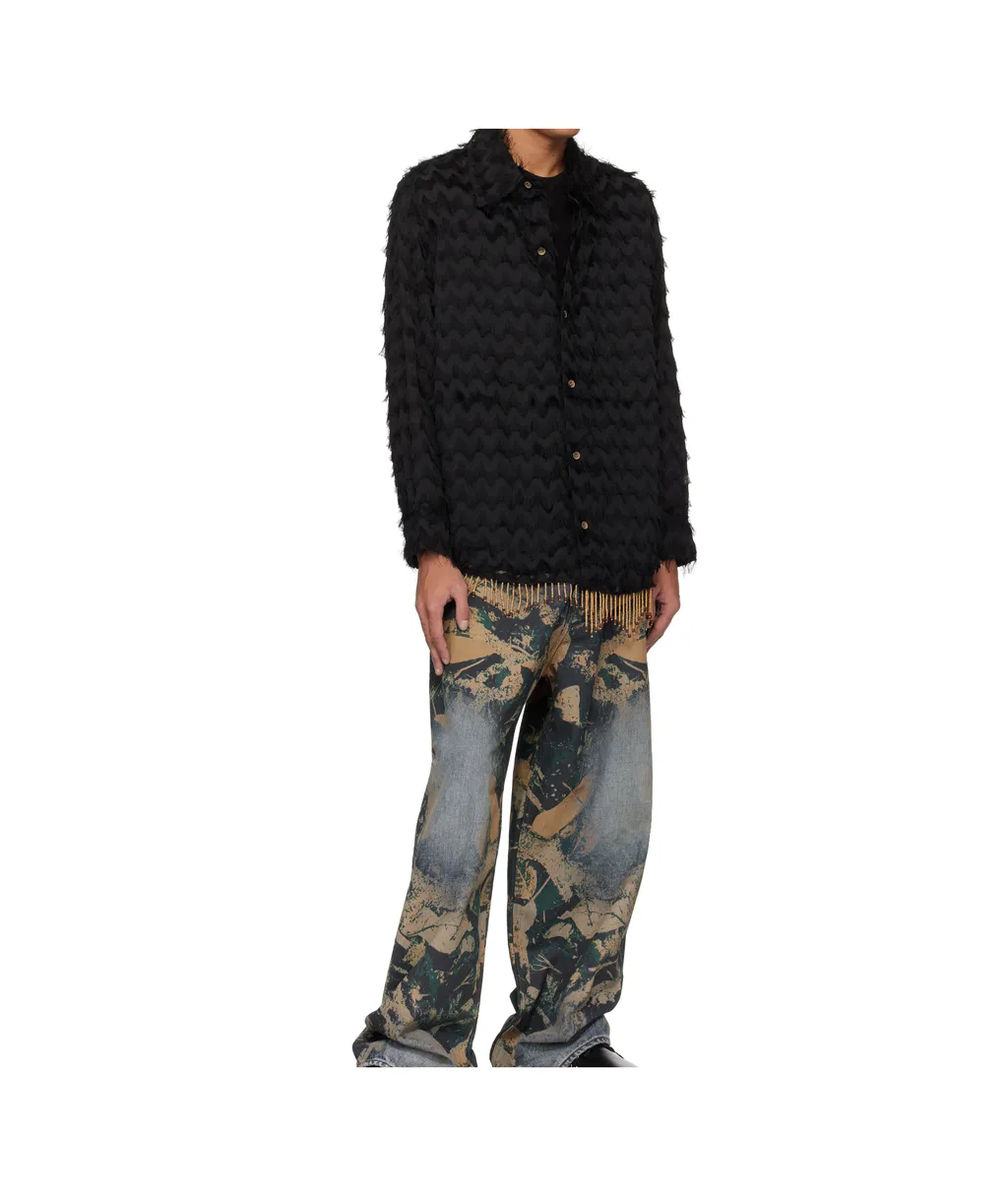 Bird Shaggy Button-Up Shirt