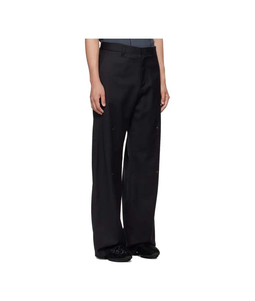 Metal-Detailing Loose-Fit Trousers