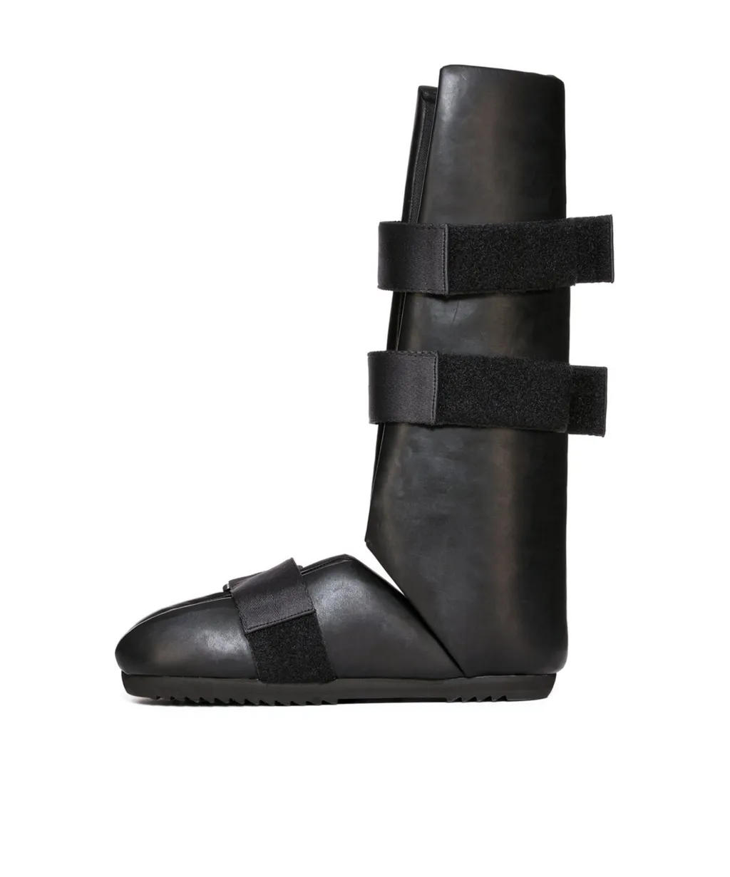 Splint Leather Knee Boots