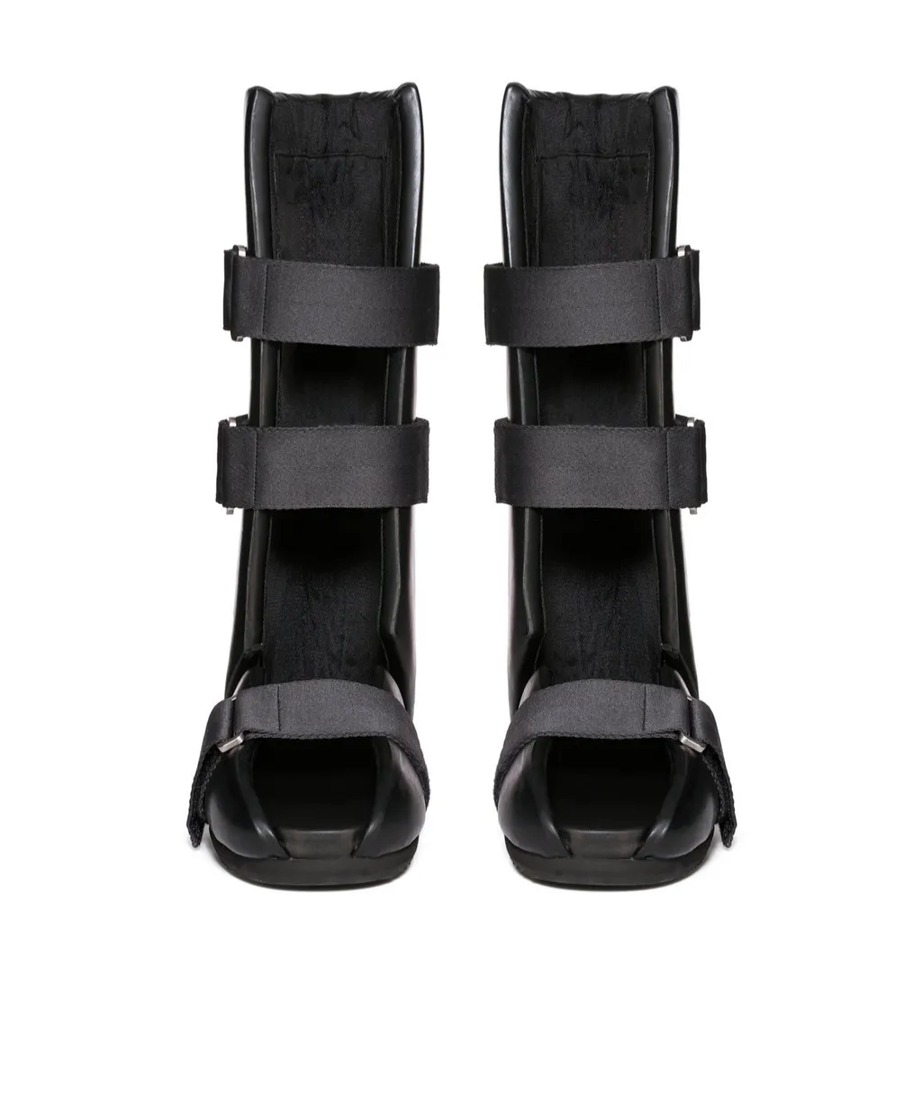 Splint Leather Knee Boots