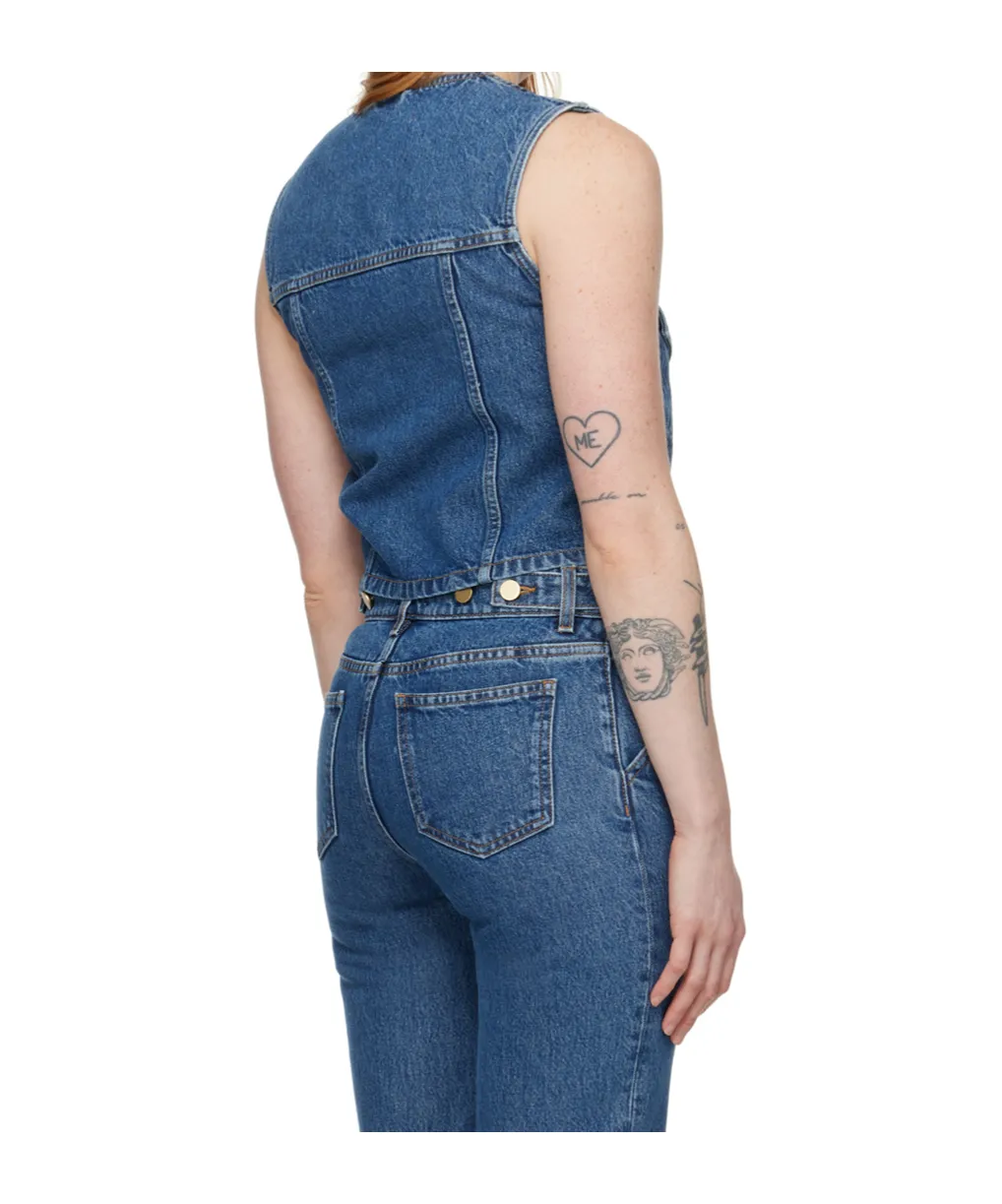 Fitted Denim Vest