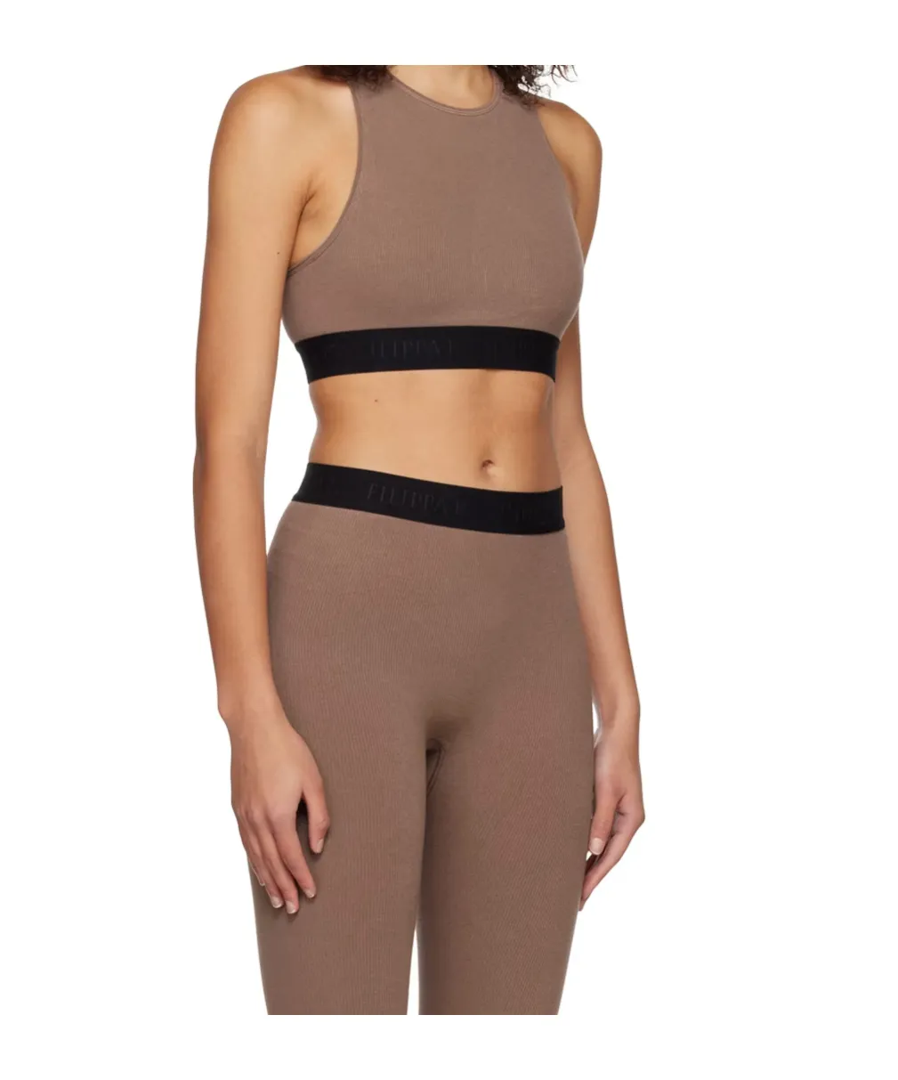 Taupe Racer Back Tank Top