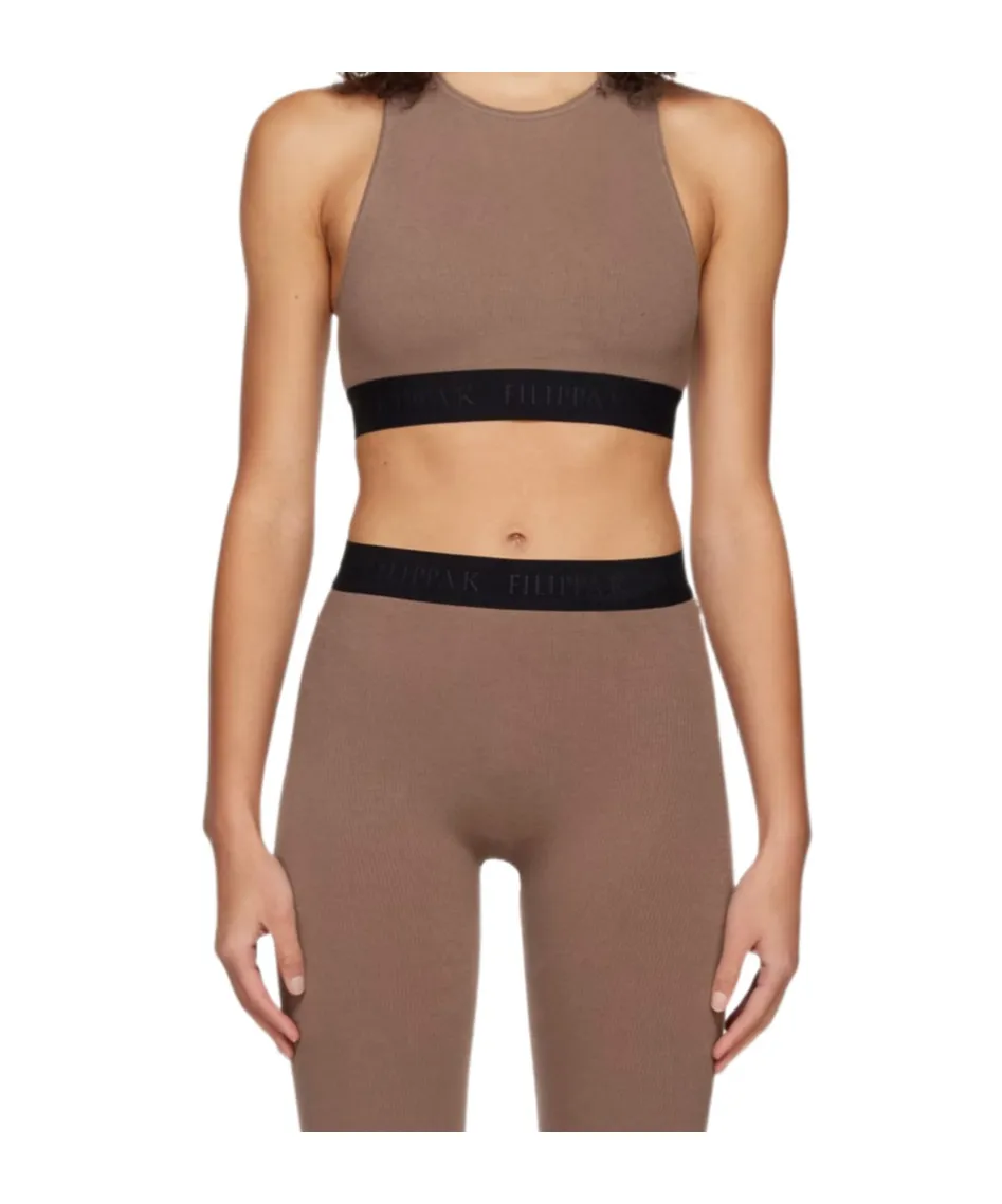 Taupe Racer Back Tank Top