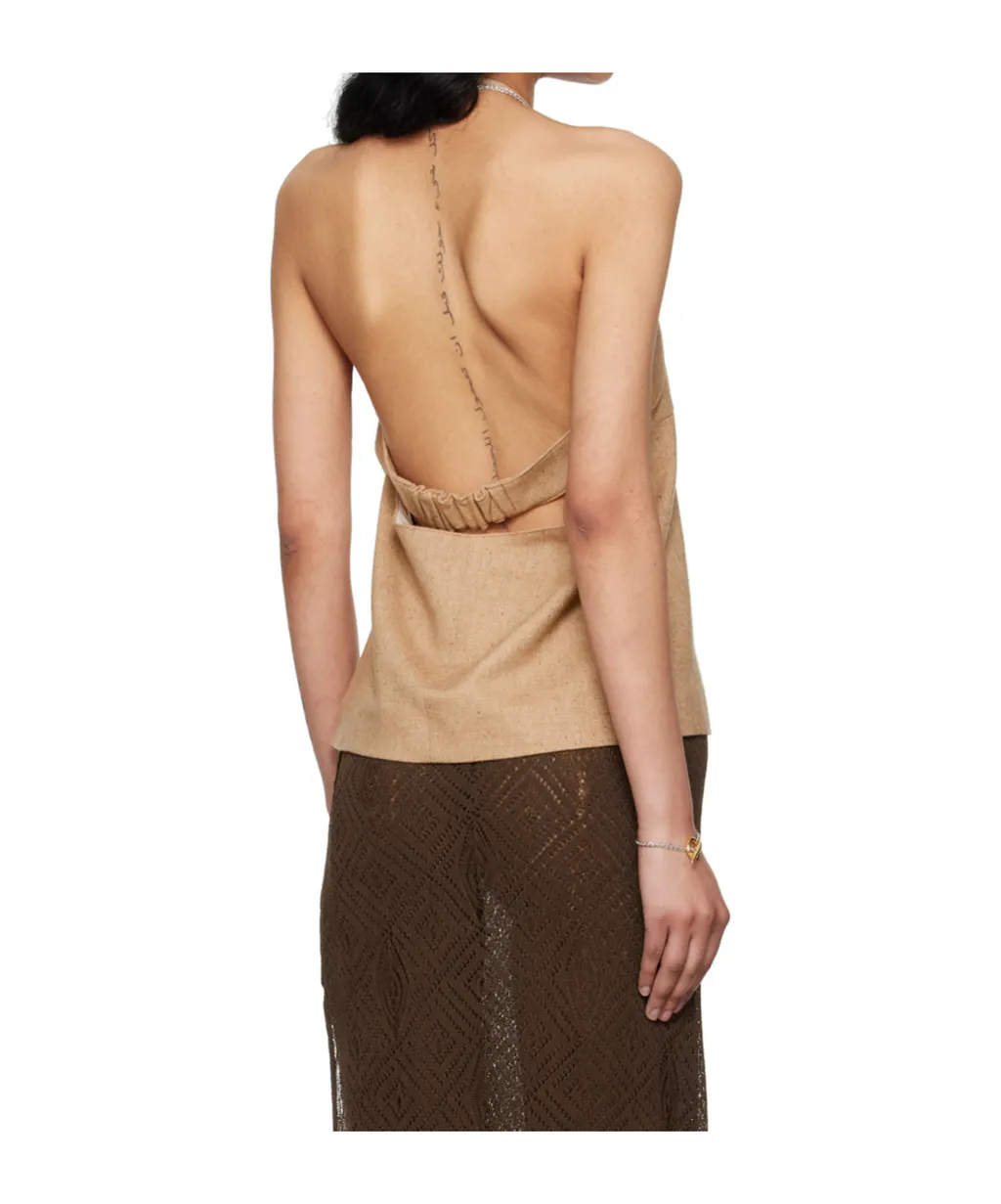 V-Neck Tieback Vest