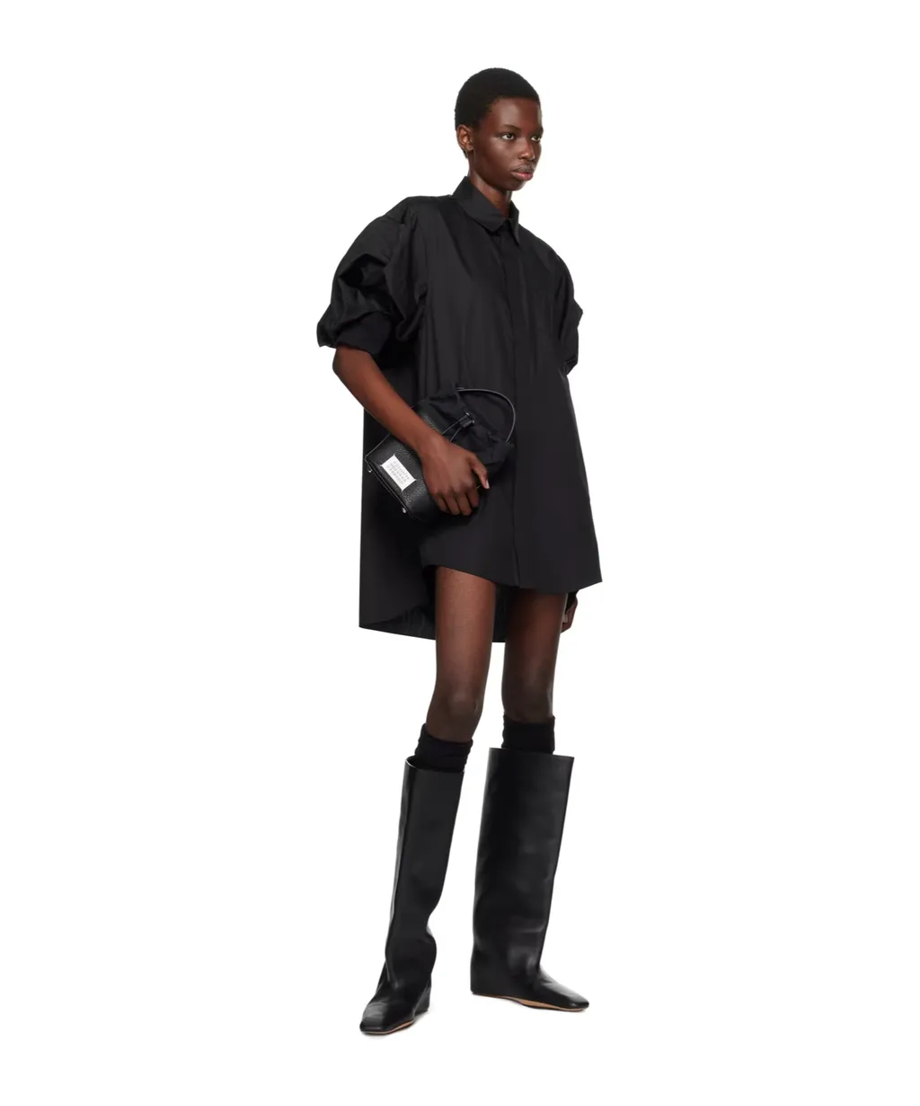 Balloon-Sleeve Mini Dress