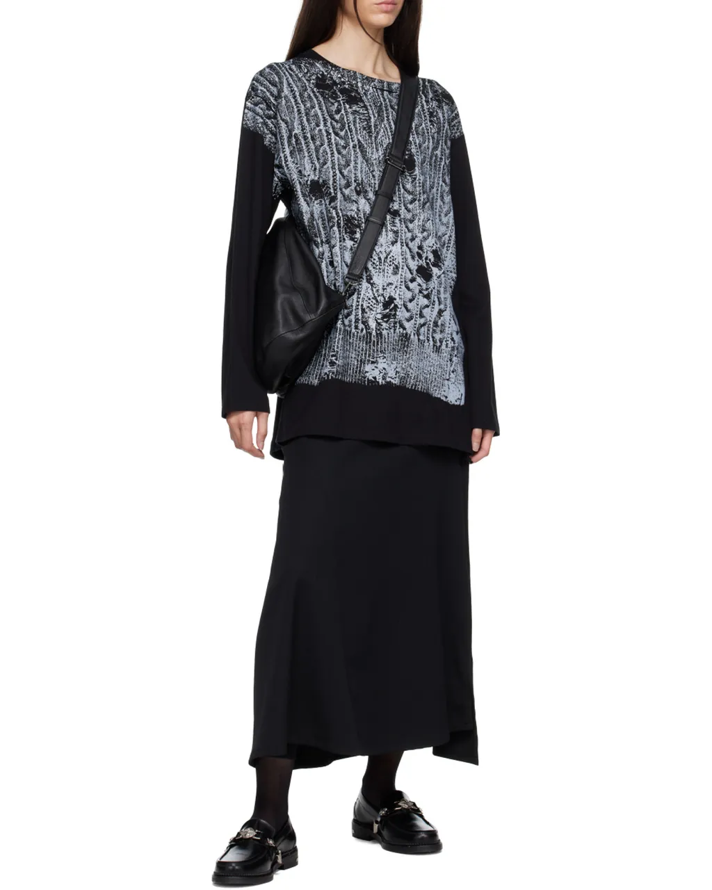 Discord Yohji Yamamoto Logo Embossed Single Strapped Shoulder Bag
