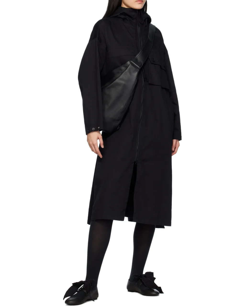 Discord Yohji Yamamoto Logo Embossed Single Strapped Shoulder Bag