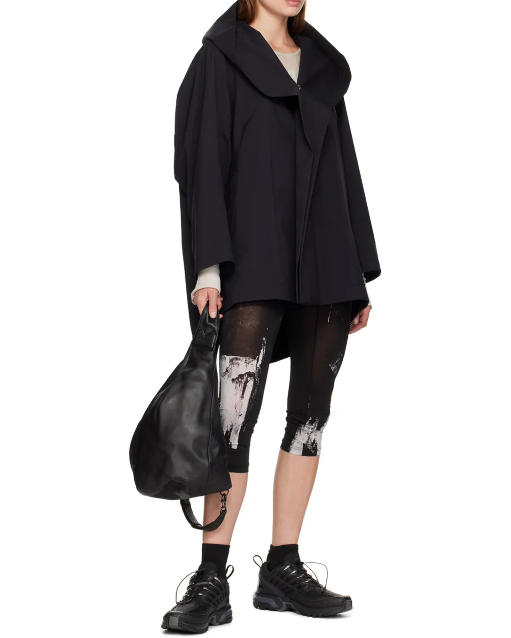 Discord Yohji Yamamoto Logo Embossed Single Strapped Shoulder Bag