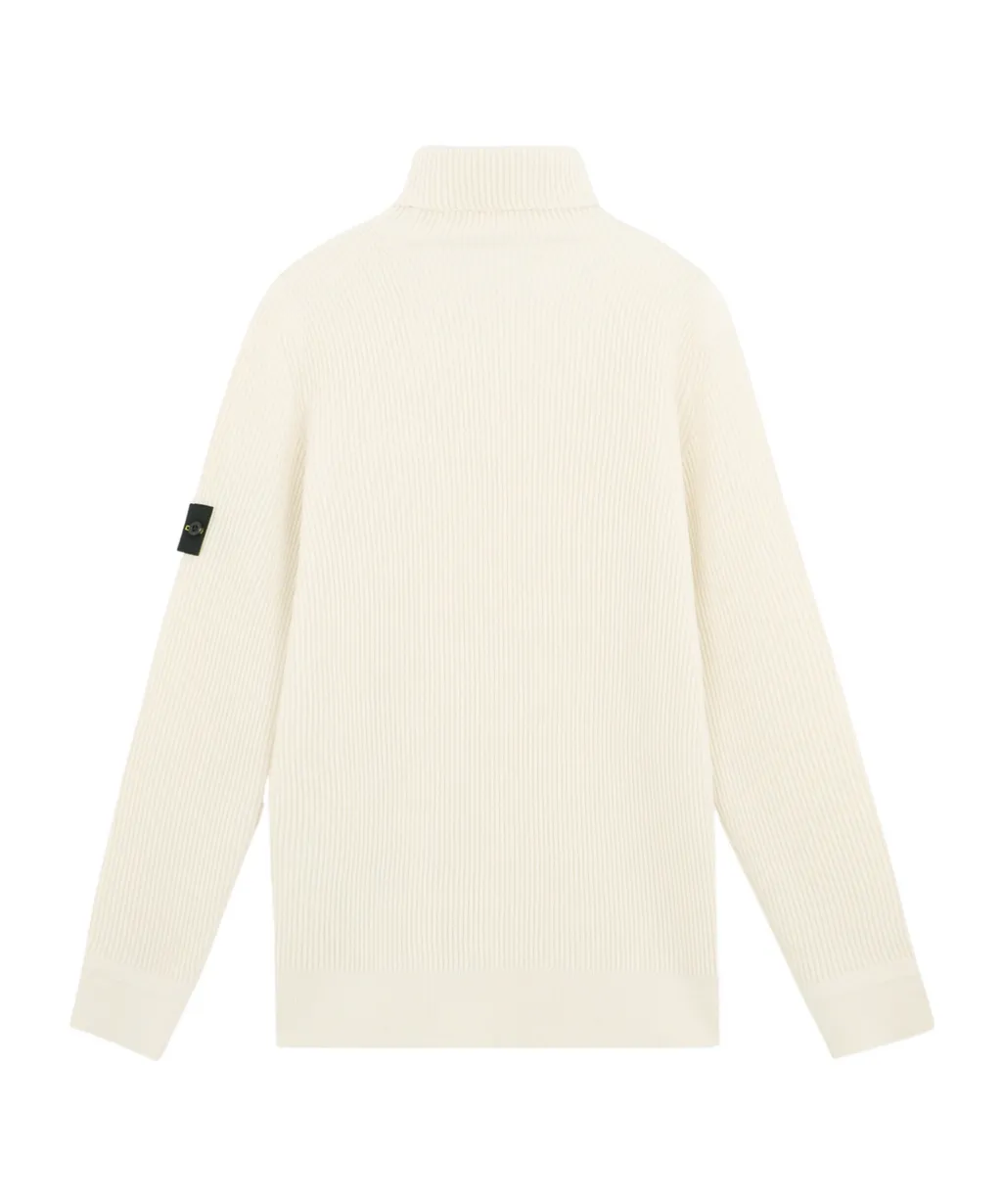 Stone Island Logo Patch Roll Neck Jumper